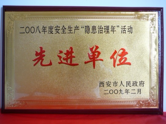 2009年2月，被西安市人民当驹炖为2008年度安全出产“隐患治理年”活动先进单元
